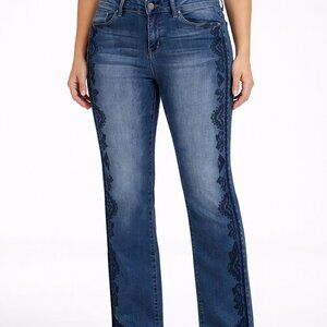 Earl Jeans Embroidered Skinny Ankle Stretch Jeans Women’s Size 14